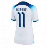 Camiseta Inglaterra Marcus Rashford #11 Primera Equipación para mujer Mundial 2022 manga corta
